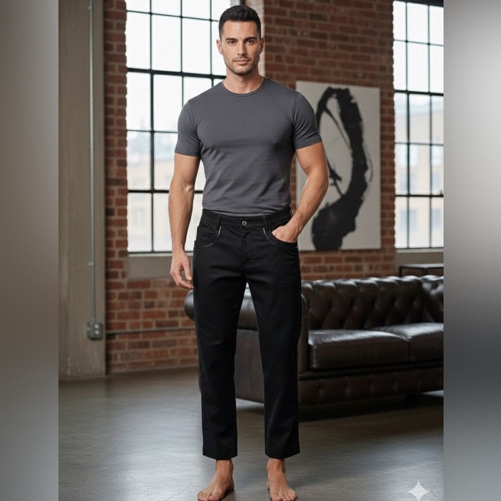Versace Versace Collection Trend Black Straight Fit Jeans Size 34/28 Size US 34 / EU 50 - 1 Thumbnail