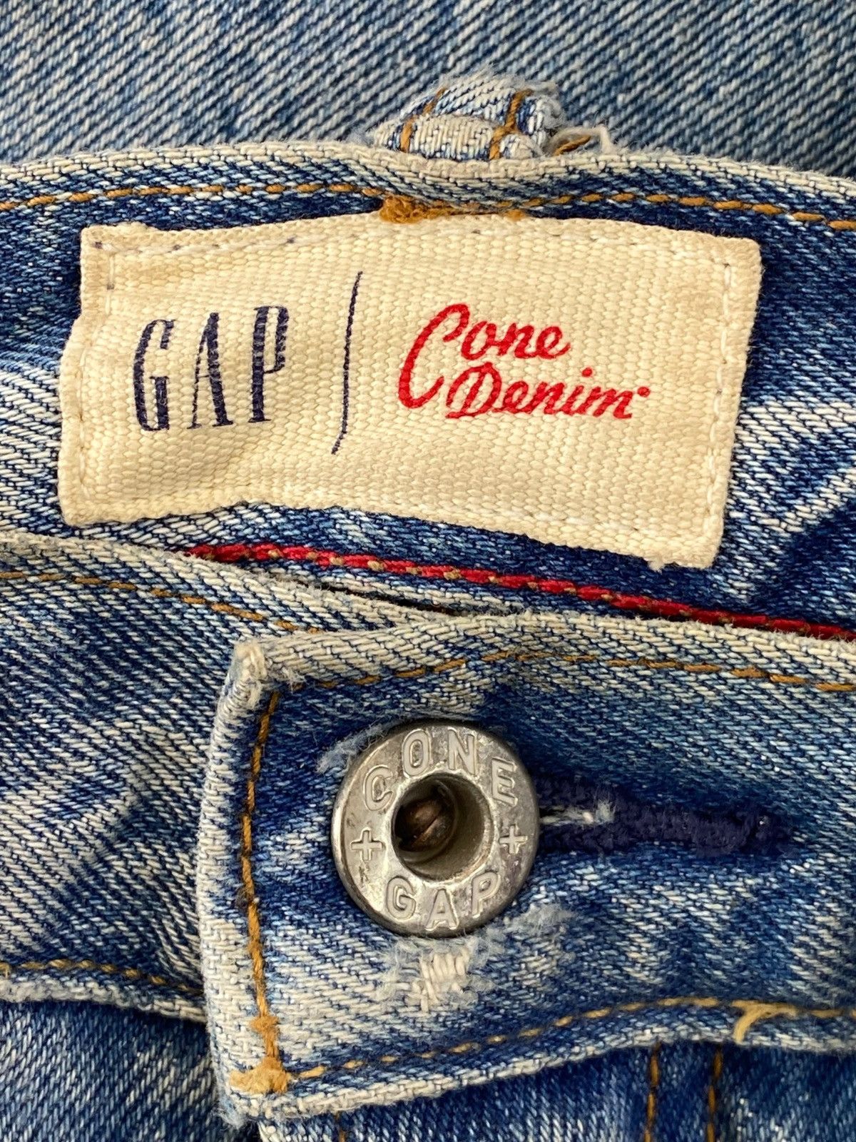 Gap Gap Faded Wash Distressed Style Straight Leg Jeans Size US 33 - 10 Thumbnail