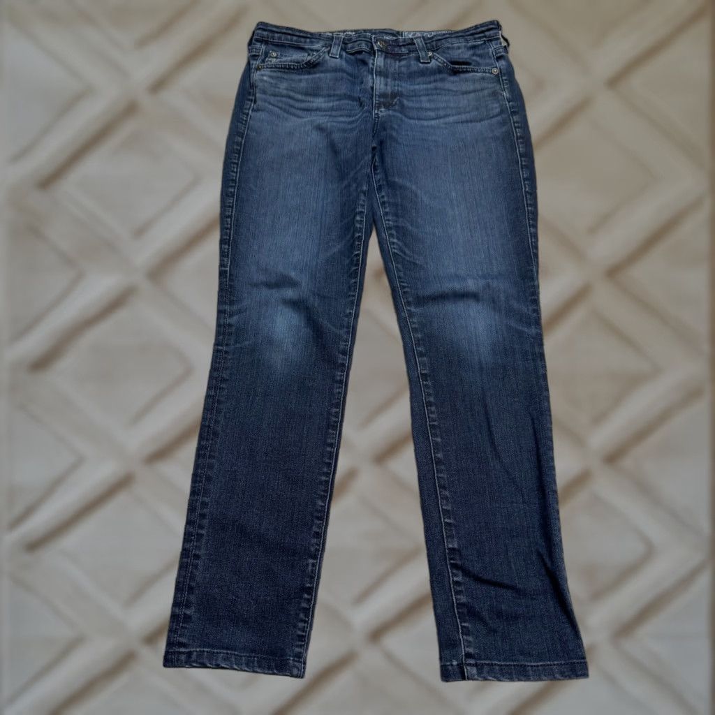 Denime AG Adriano Goldschmied The Middi Denim Jeans Womens 16R Blue Slim Skinny Casual 5-Pocket Design Size 26" / US 2 / IT 38 - 1 Thumbnail