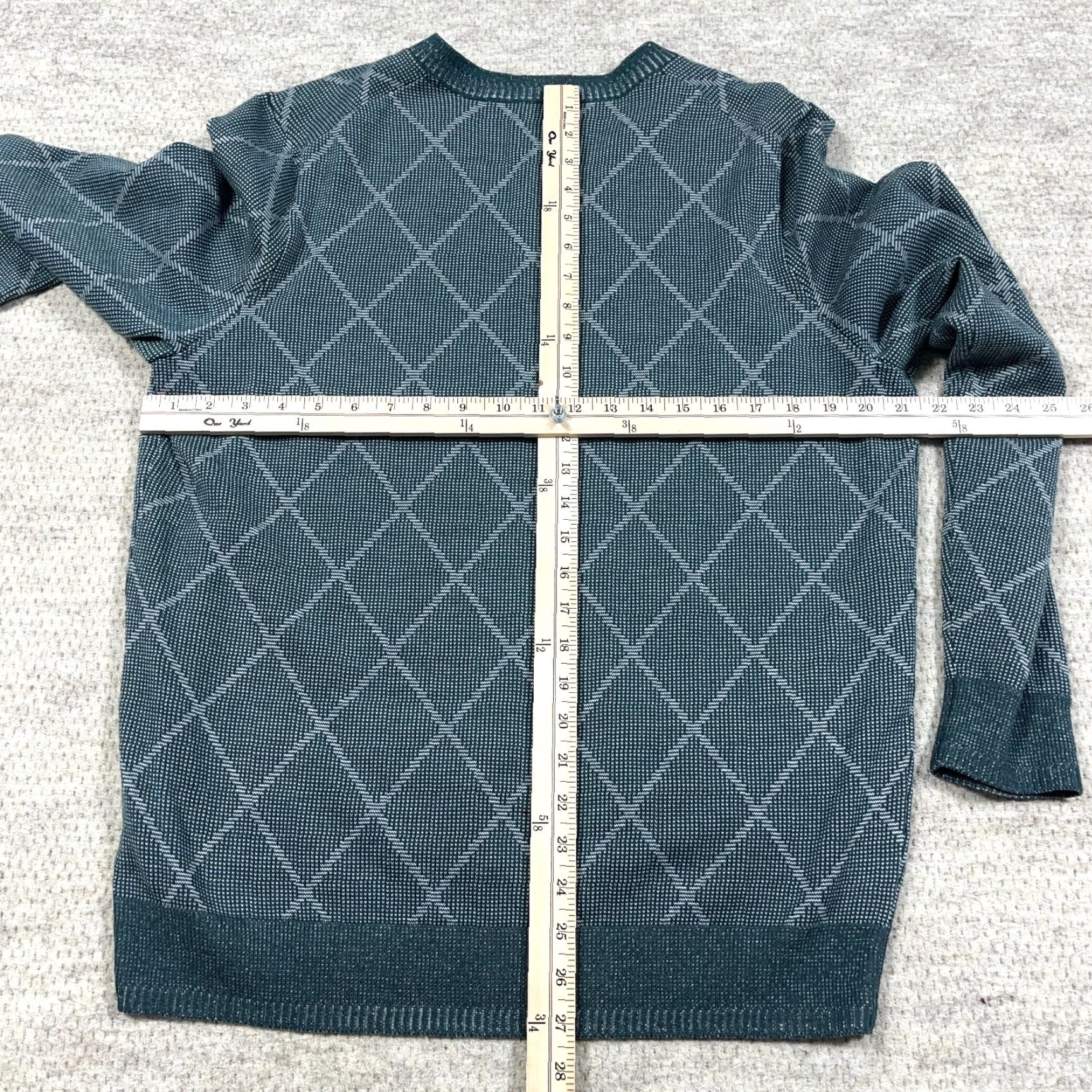 Jos. A. Bank Jos A Bank Sweater Men XL Green V Neck Slim FIt Diamond Grandpa Travler Knit Size US XL / EU 56 / 4 - 4 Thumbnail