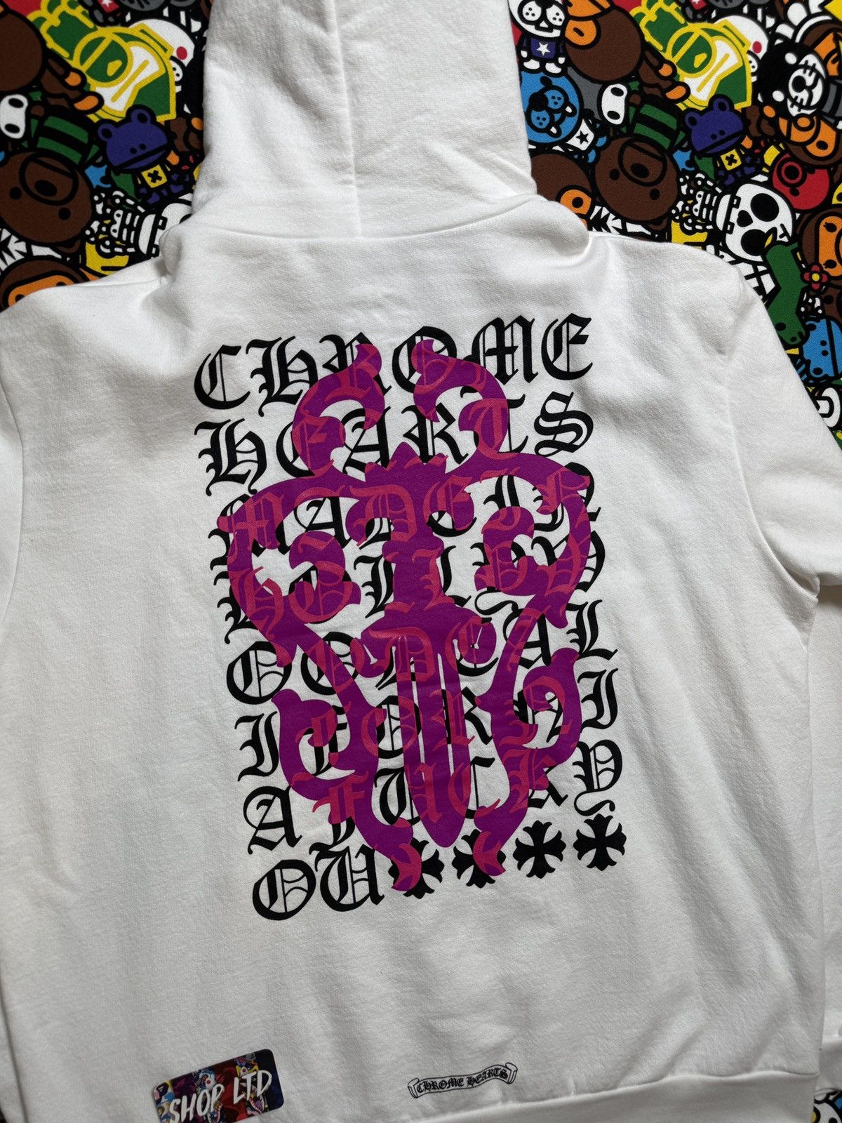 Chrome Hearts Chrome Hearts White Eye Chart Dagger Logo Pullover Hoodie Size US L / EU 52-54 / 3 - 13 Thumbnail