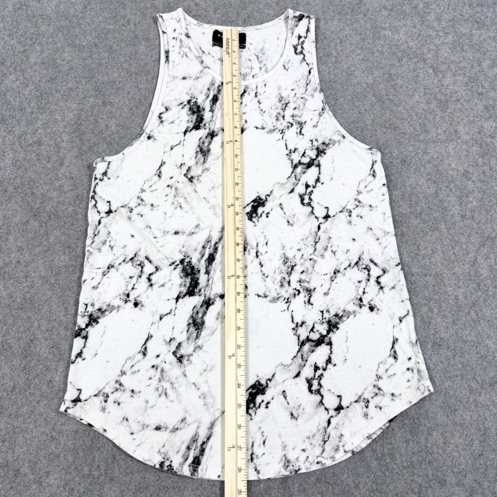 Pacsun Pacsun Scallop Fit Activewear Tank Top Women's Medium White Marble Print Size M / US 6-8 / IT 42-44 - 4 Thumbnail