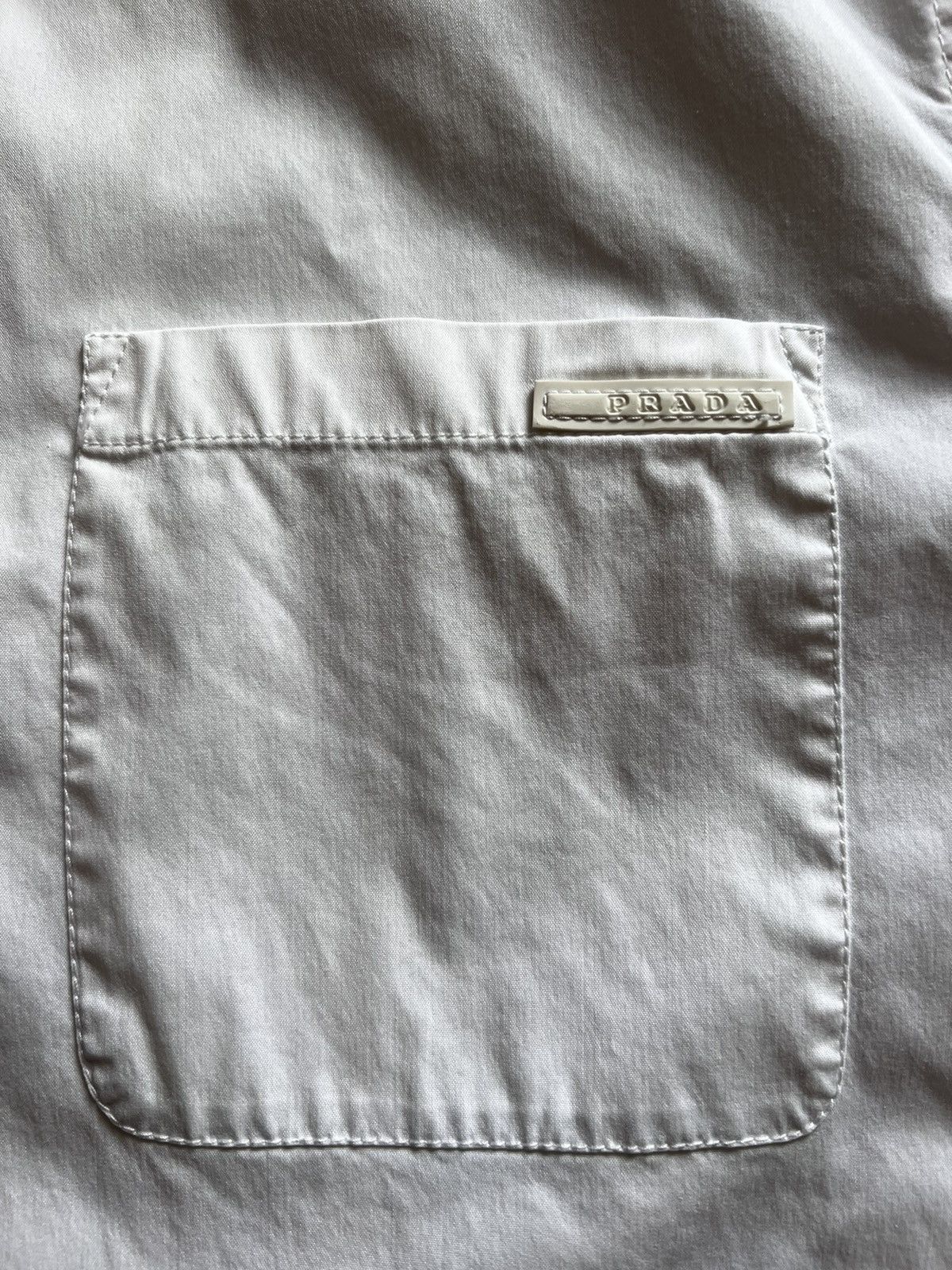 Prada × Tom Ford Prada luxury shirt button down chest pocket white tab logo Size US M / EU 48-50 / 2 - 5 Thumbnail