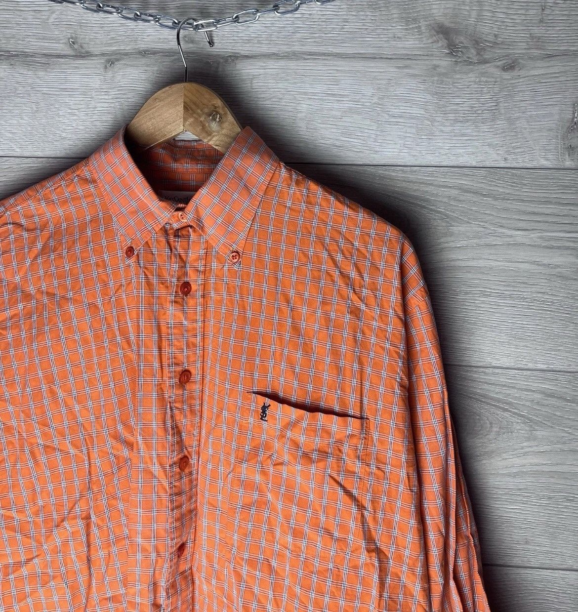 Yves Saint Laurent Vintage mens shirt Ysl size L Size US L / EU 52-54 / 3 - 2 Thumbnail