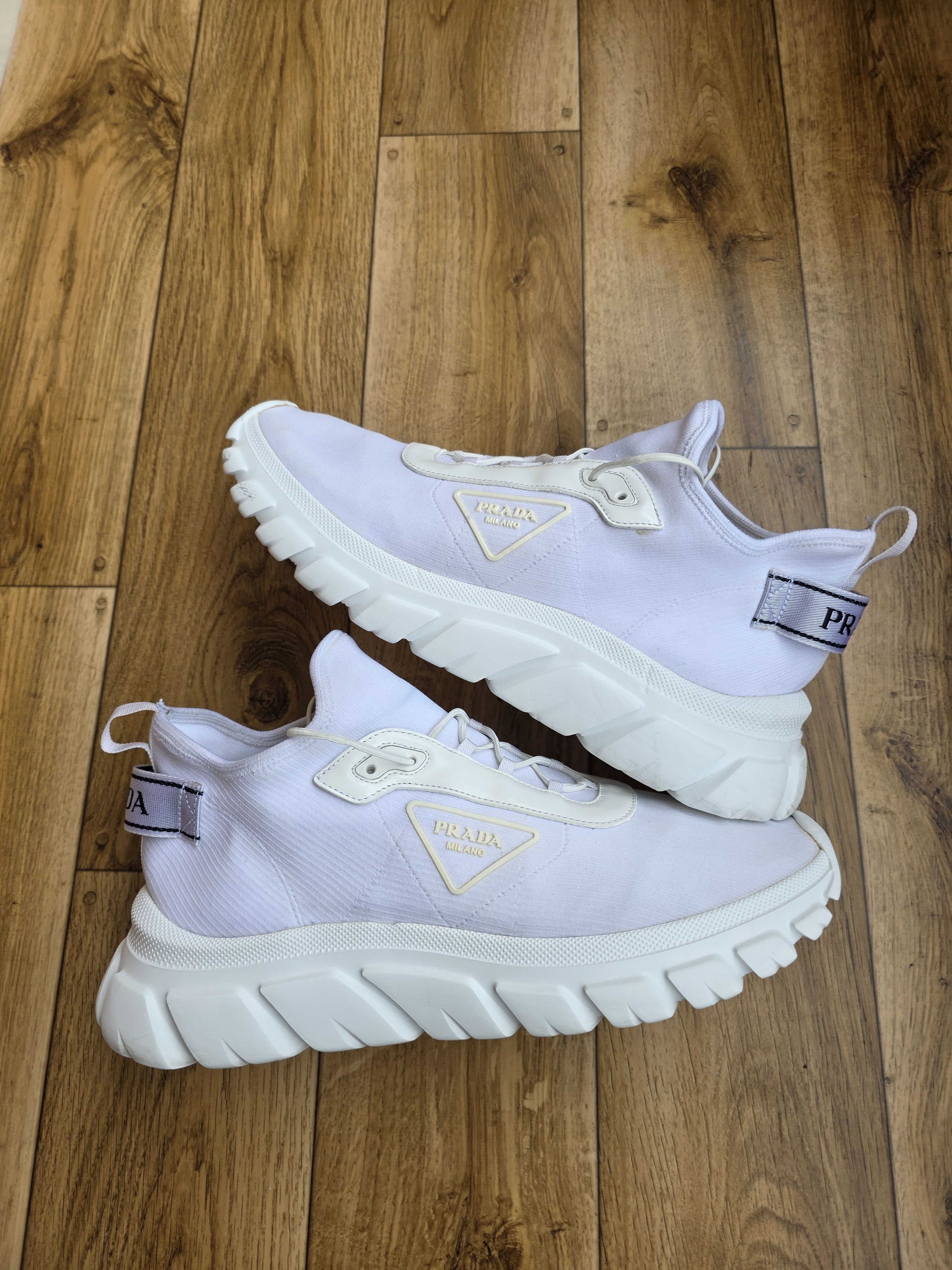 Prada Prada Low Top White Men Sneakers Size US 12 / EU 45 - 4 Thumbnail