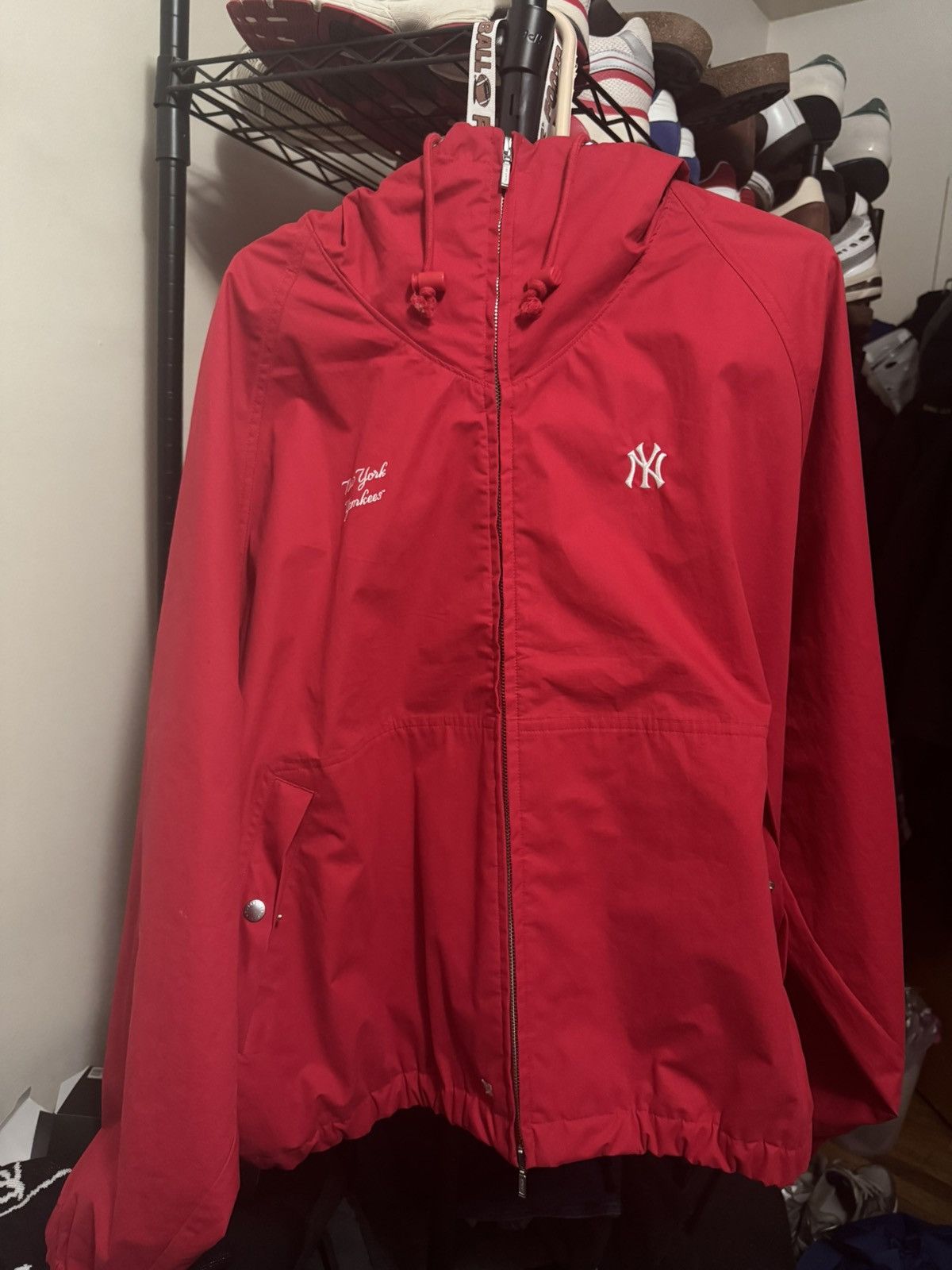 Aime Leon Dore x New York Yankees Lightweight Jacket Red