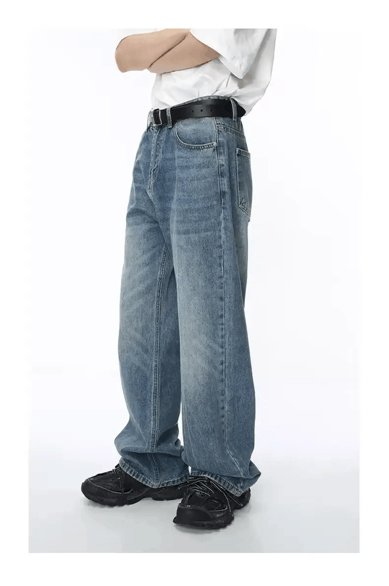 Jean × Vintage Vintage street washed and faded loose micro flare jeans Size US 32 / EU 48 - 2 Thumbnail