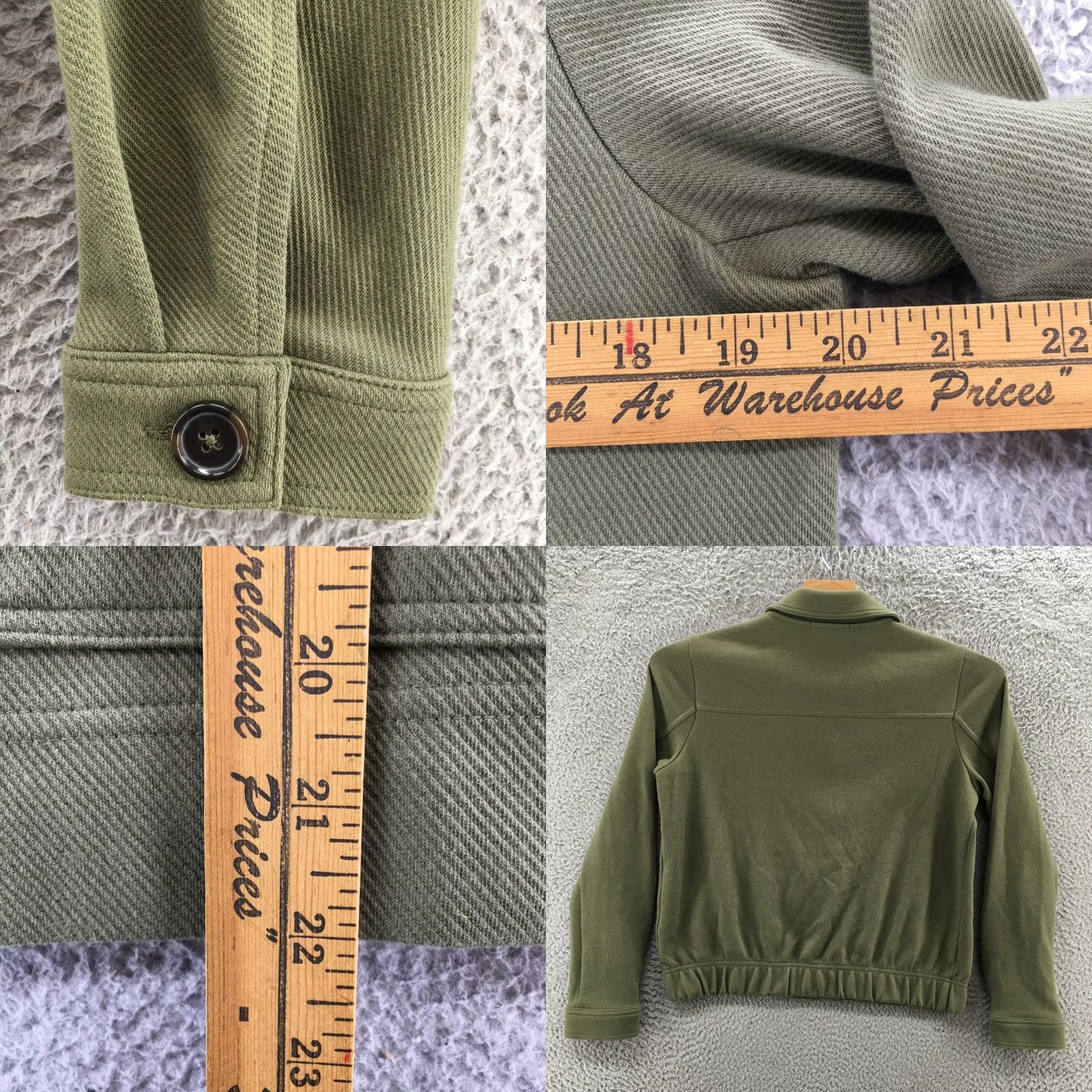 Banana Republic Banana Republic Jacket Womens M Green Cotton Blend Pockets Collared Shirt Coat Mid-Length Button Up Size M / US 6-8 / IT 42-44 - 8 Thumbnail