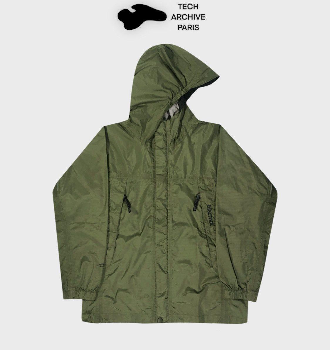 image of 2010's Vintage Marmot Green Softshell Water Resistant Jacket, Men's (Size Medium)