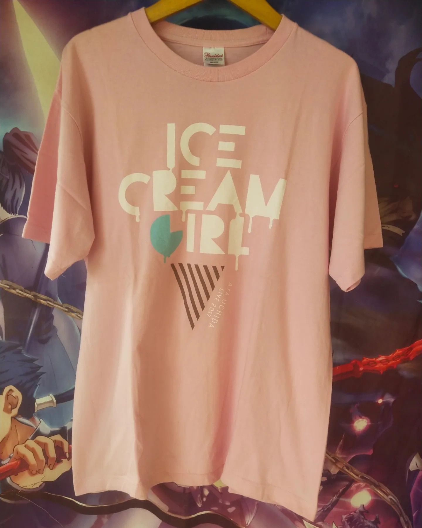 Japanese Brand Aya Uchida Live 2017 Ice Cream Girl Idol Singer Tee Size US L / EU 52-54 / 3 - 1 Thumbnail