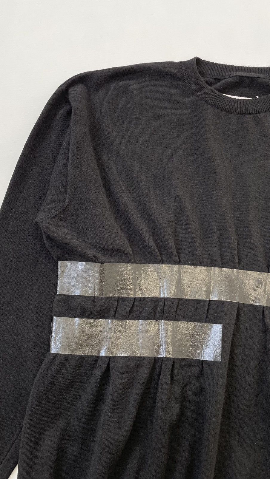 Maison Margiela A/W 09 Black Wool ‘Tape’ Effect Sweater Size US L / EU 52-54 / 3 - 3 Thumbnail