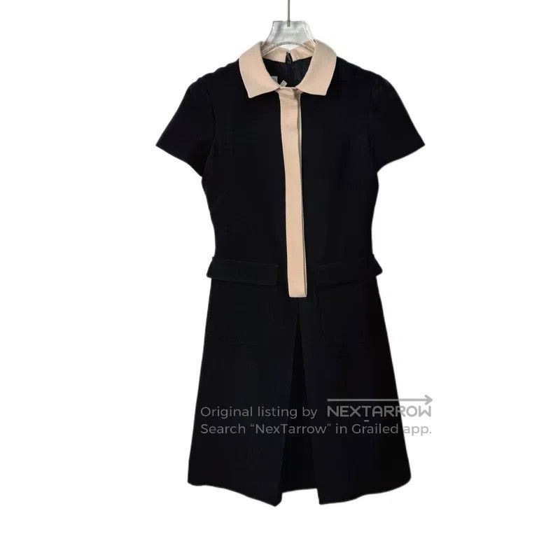 Valentino Valentino Black mulberry silk wool dress Size M / US 6-8 / IT 42-44 - 1 Thumbnail