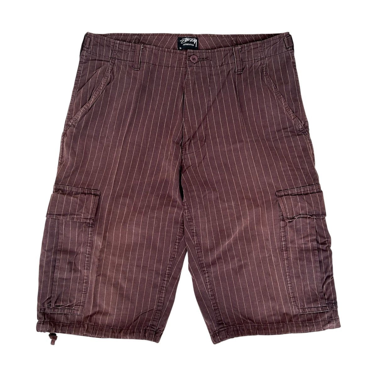 Stussy Vintage Shortpants Cargo Stussy Stripe Size US 33 - 1 Thumbnail