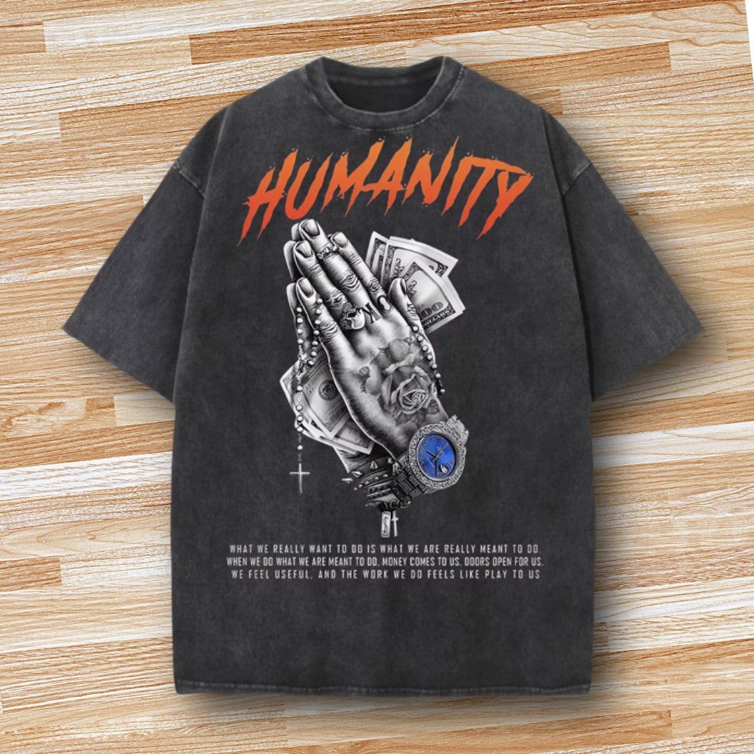 Other Men’s Washed Cotton Graphic Tee - Breathable Festival Style Size US L / EU 52-54 / 3 - 1 Preview
