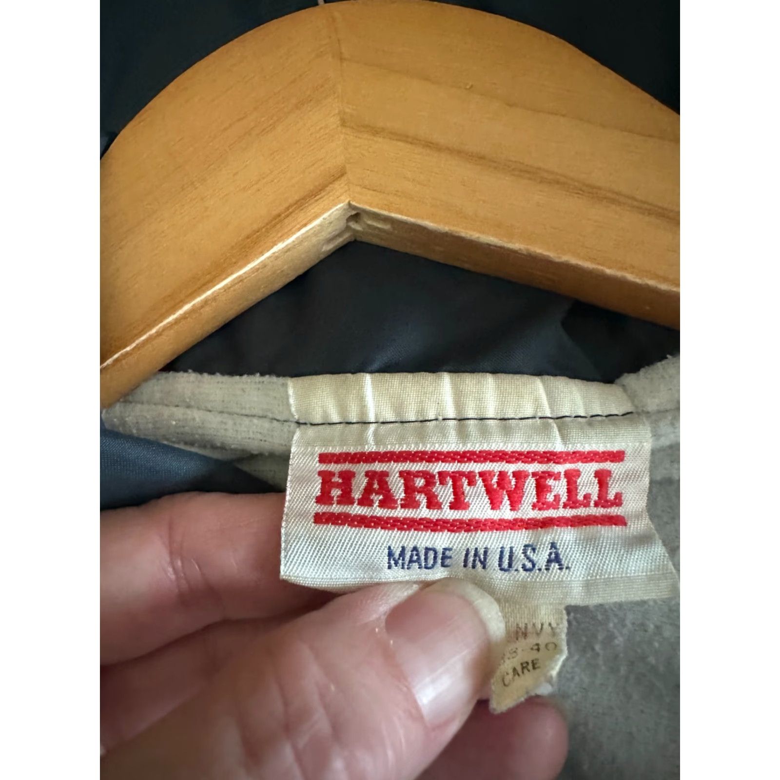 Vintage VINTAGE Hartwell Navy Blue Blank Jacket Medium M Made in USA Jacket Mens? Size US M / EU 48-50 / 2 - 3 Thumbnail