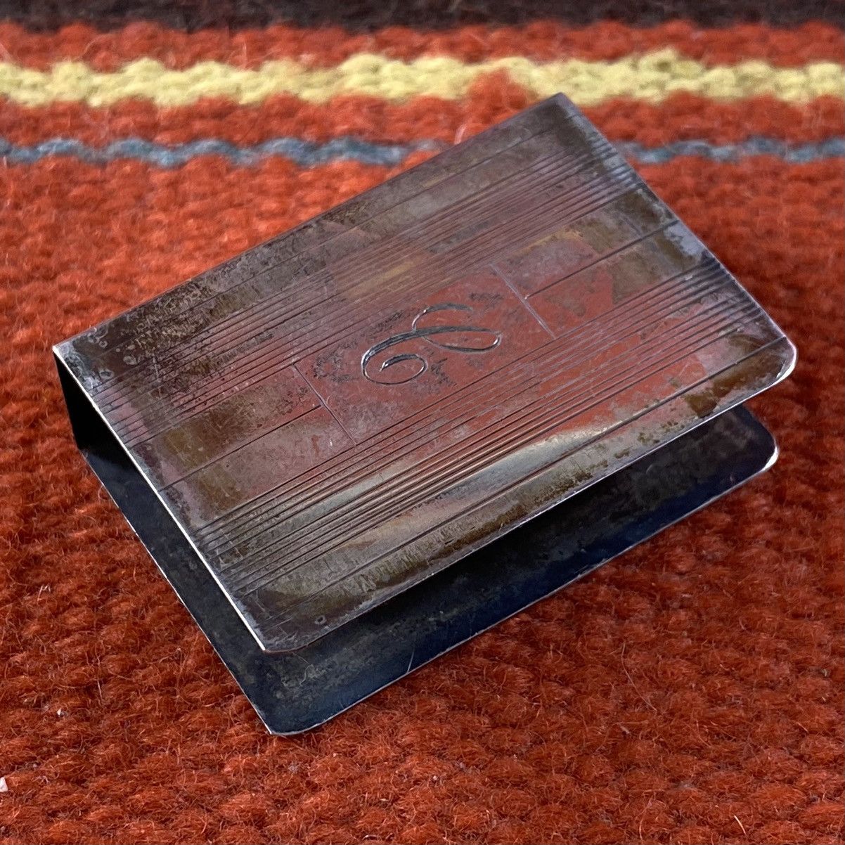 Japanese Brand × Kapital × Vintage Vtg 20s Art Deco Sterling Silver Matchbox Cover Intial “C” Size ONE SIZE - 4 Thumbnail