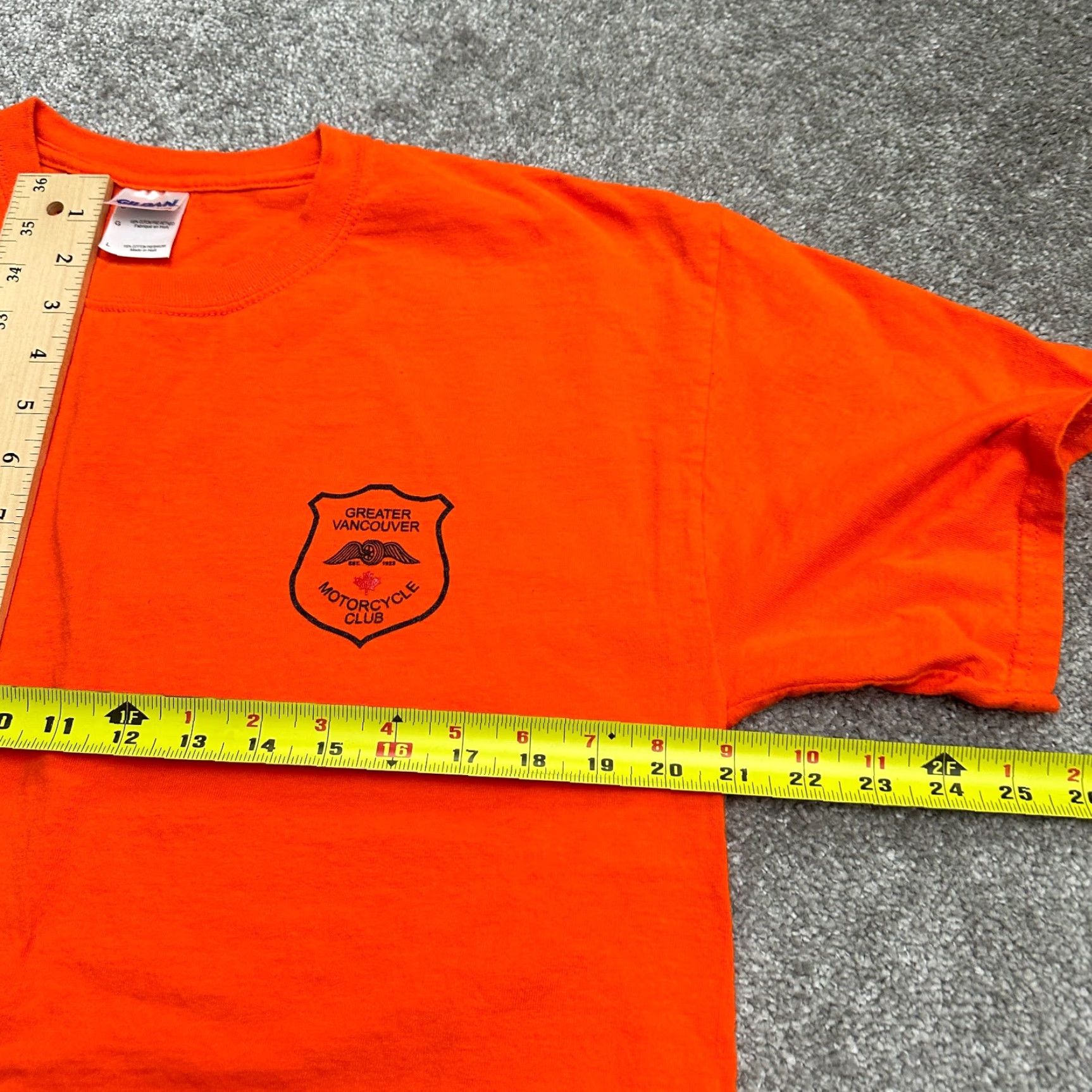 Gildan Gildan Ultra Cotton T-Shirt Mens Large Orange Crew Neck Short Sleeve Casual Tee Size US L / EU 52-54 / 3 - 7 Thumbnail