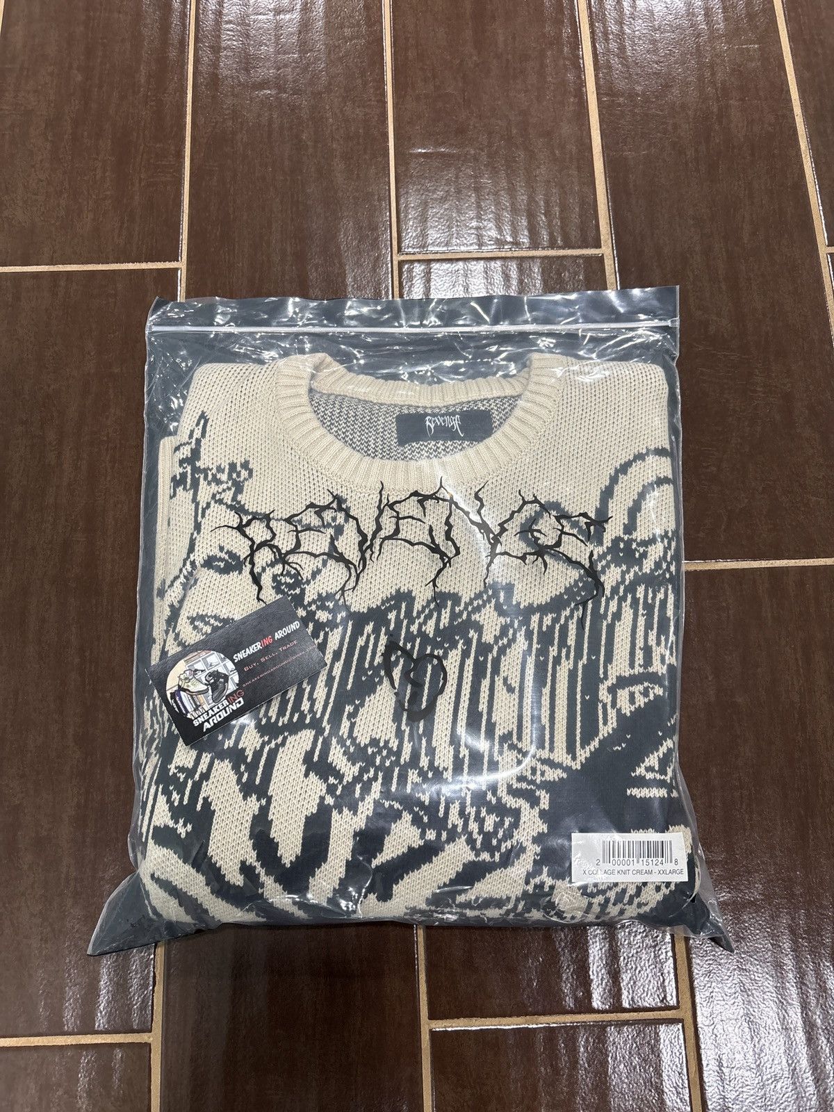 Revenge BRAND NEW Revenge XXXtentacion Collage Knit Sweater Cream XL Size US XXL / EU 58 / 5 - 2 Thumbnail
