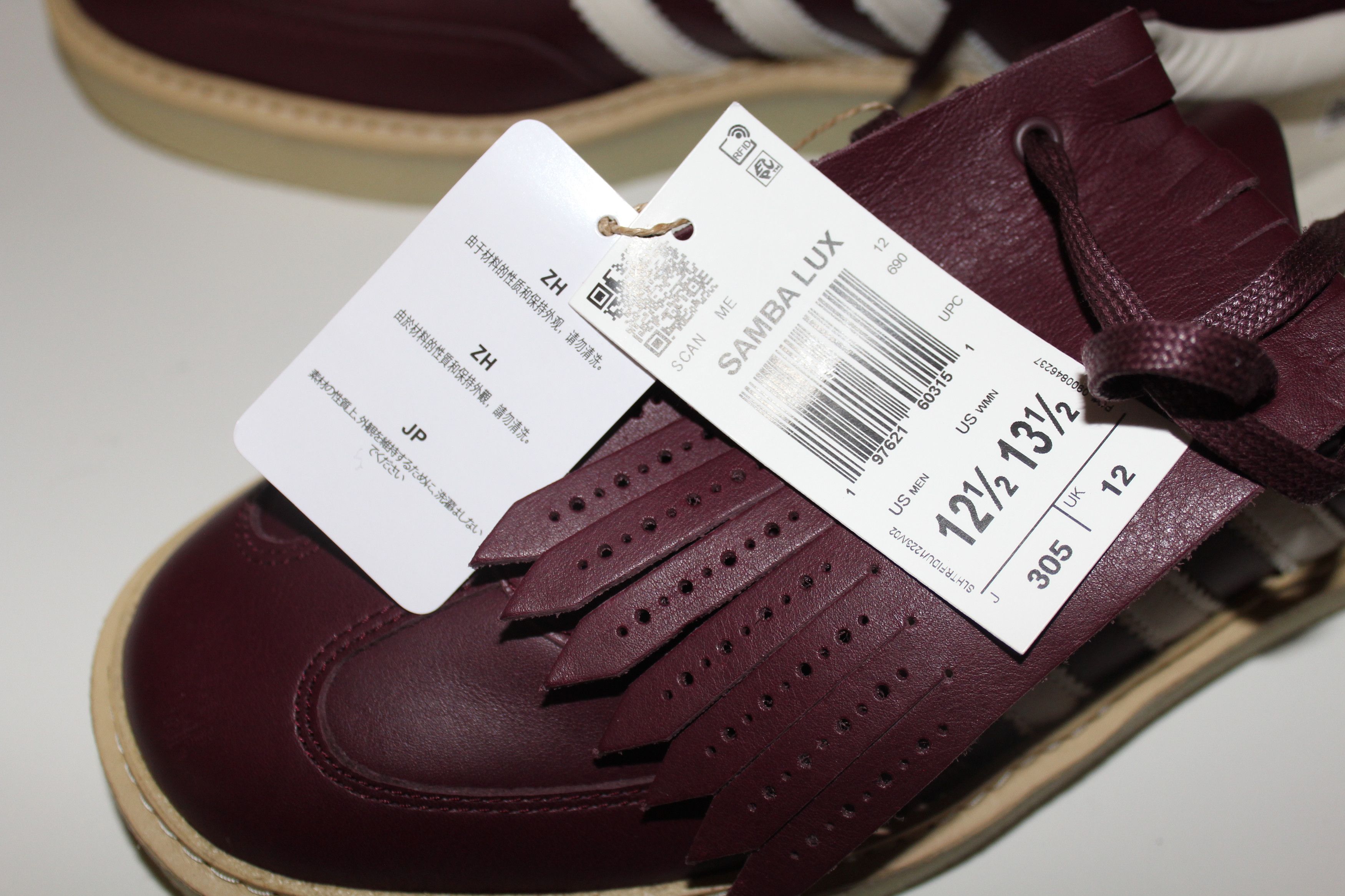 Adidas Adidas Samba Lux Maroon /Off White Men's Size 12.5 Sneakers Size US 12.5 / EU 45-46 - 8 Thumbnail