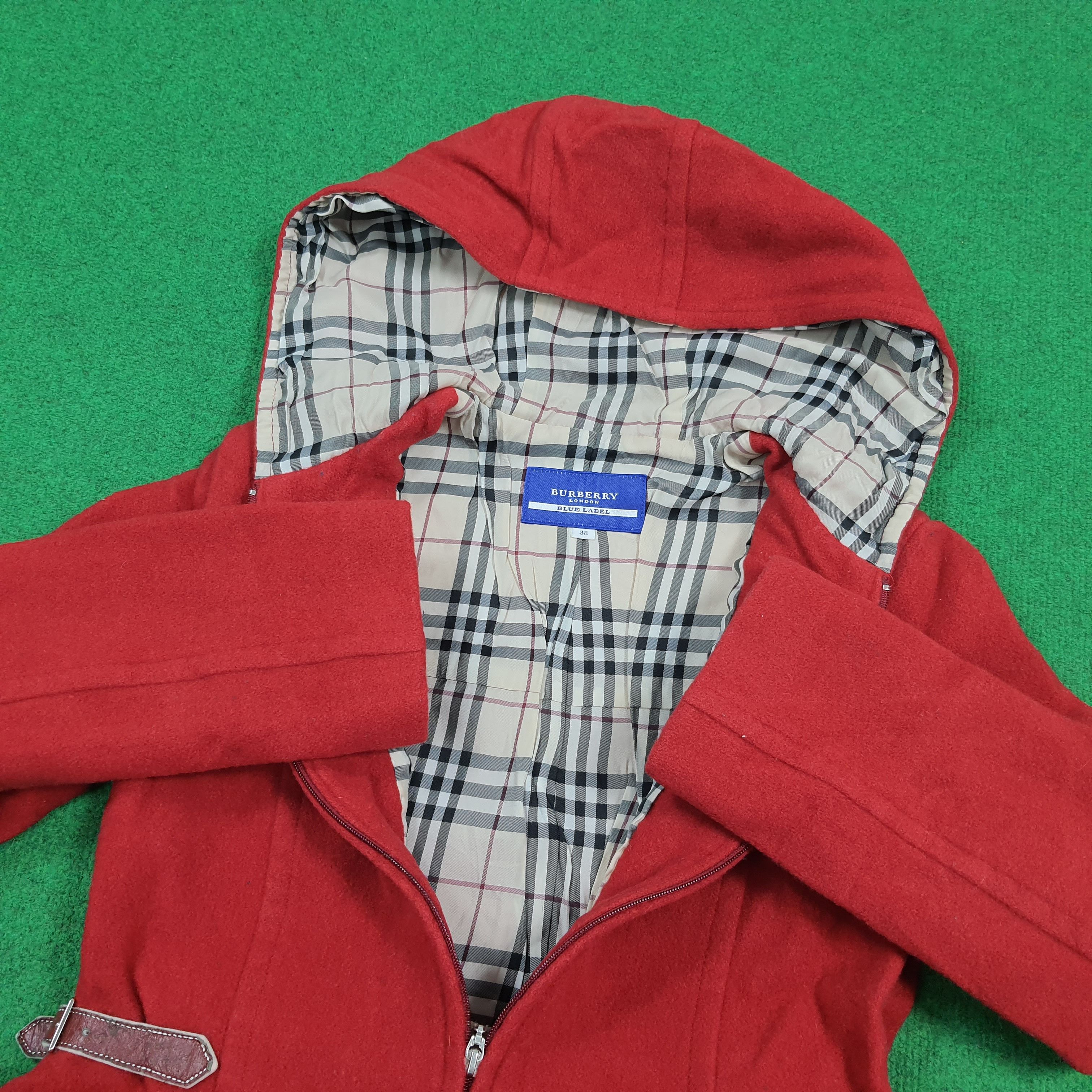 Burberry Burberry London Blue Label Red Wool Hoodie Jacket C298N12 Size XS / US 0-2 / IT 36-38 - 6 Thumbnail