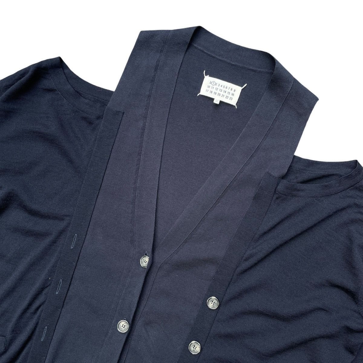 Maison Margiela Maison Martin Margiela Line 1 Off-Shoulder Layered Cardigan Size L / US 10 / IT 46 - 3 Thumbnail
