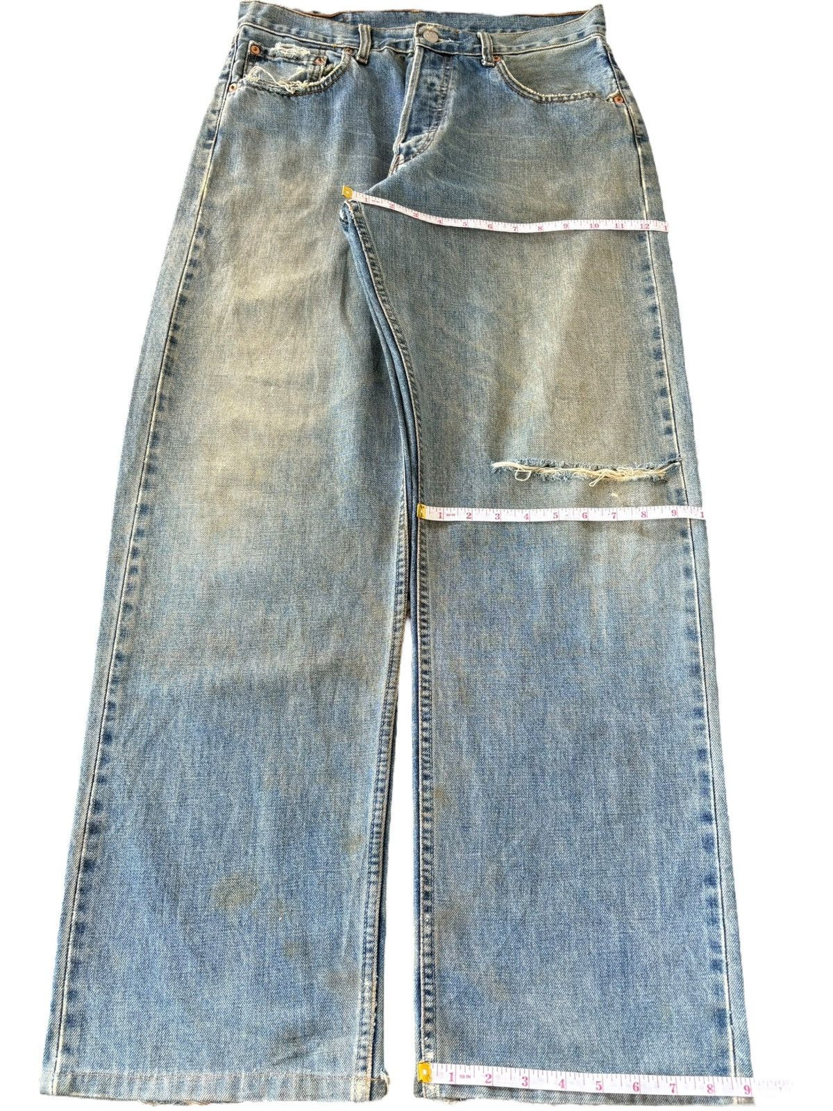 Levi's Vintage 90s Levis 513 Mud Wash Distressed Baggy Jeans Size US 32 / EU 48 - 8 Thumbnail