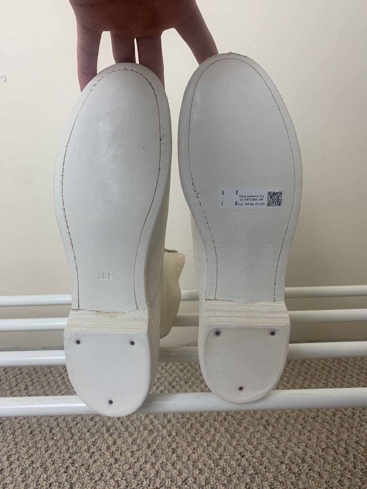 Guidi Guidi White 210 Front Zip Boots Size US 8.5 / IT 38.5 - 9 Thumbnail