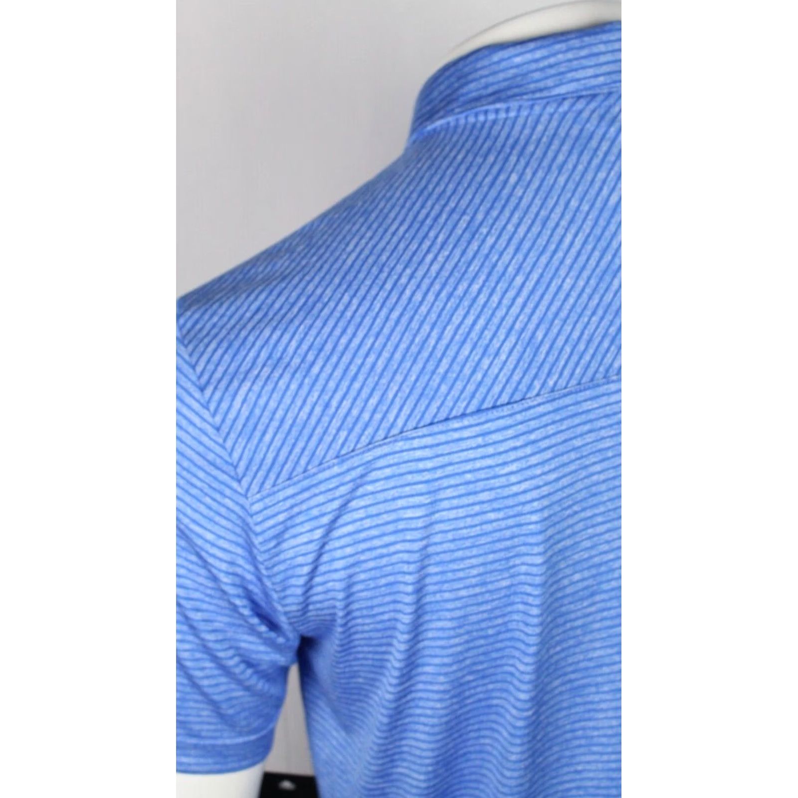 Adidas Adidas Golf Polo Feeder Stripe Short Sleeve M Medium Real Blue ADVS20R778 Size US M / EU 48-50 / 2 - 3 Thumbnail