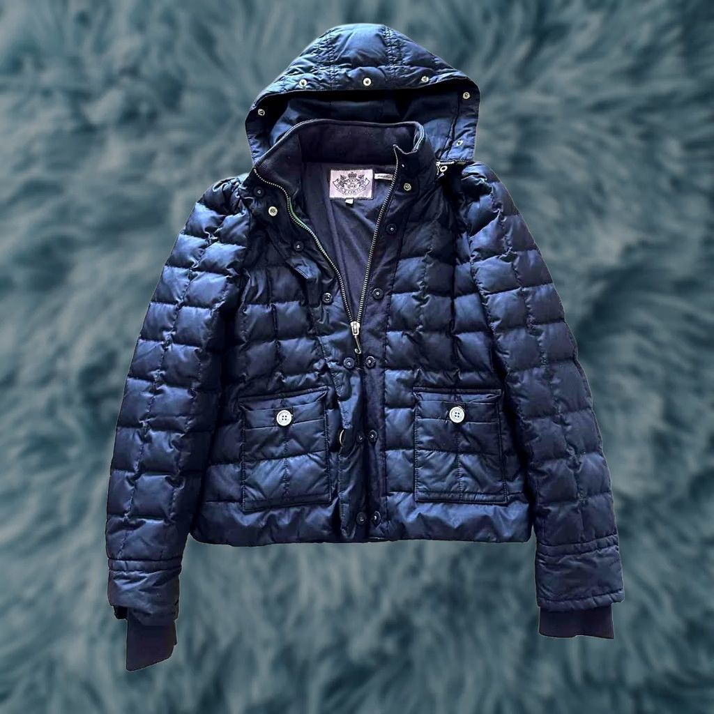 Juicy Couture VINTAGE Juicy Couture Puffer Coat Hooded Down Quilted Black Women Slim S Coat Modern Y2K Jacket Size S / US 4 / IT 40 - 1 Thumbnail