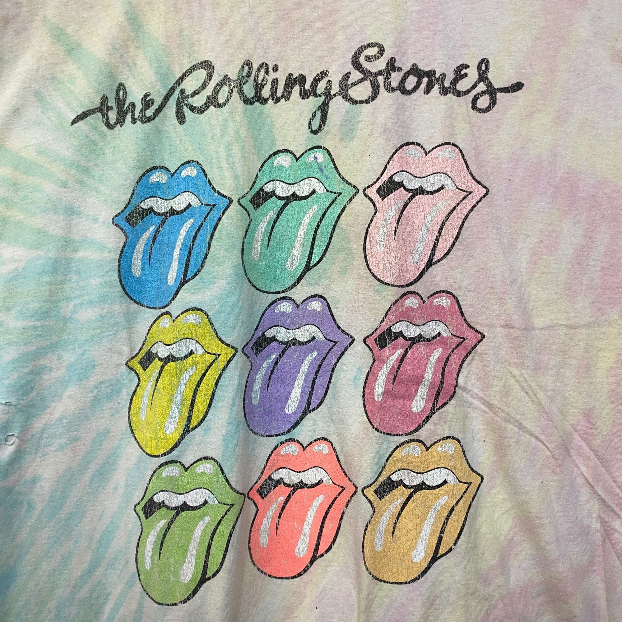The Rolling Stones The Rolling Stones Hot Lips Pop Art Rock Pastel Tie Dye XL Size US XL / EU 56 / 4 - 2 Thumbnail