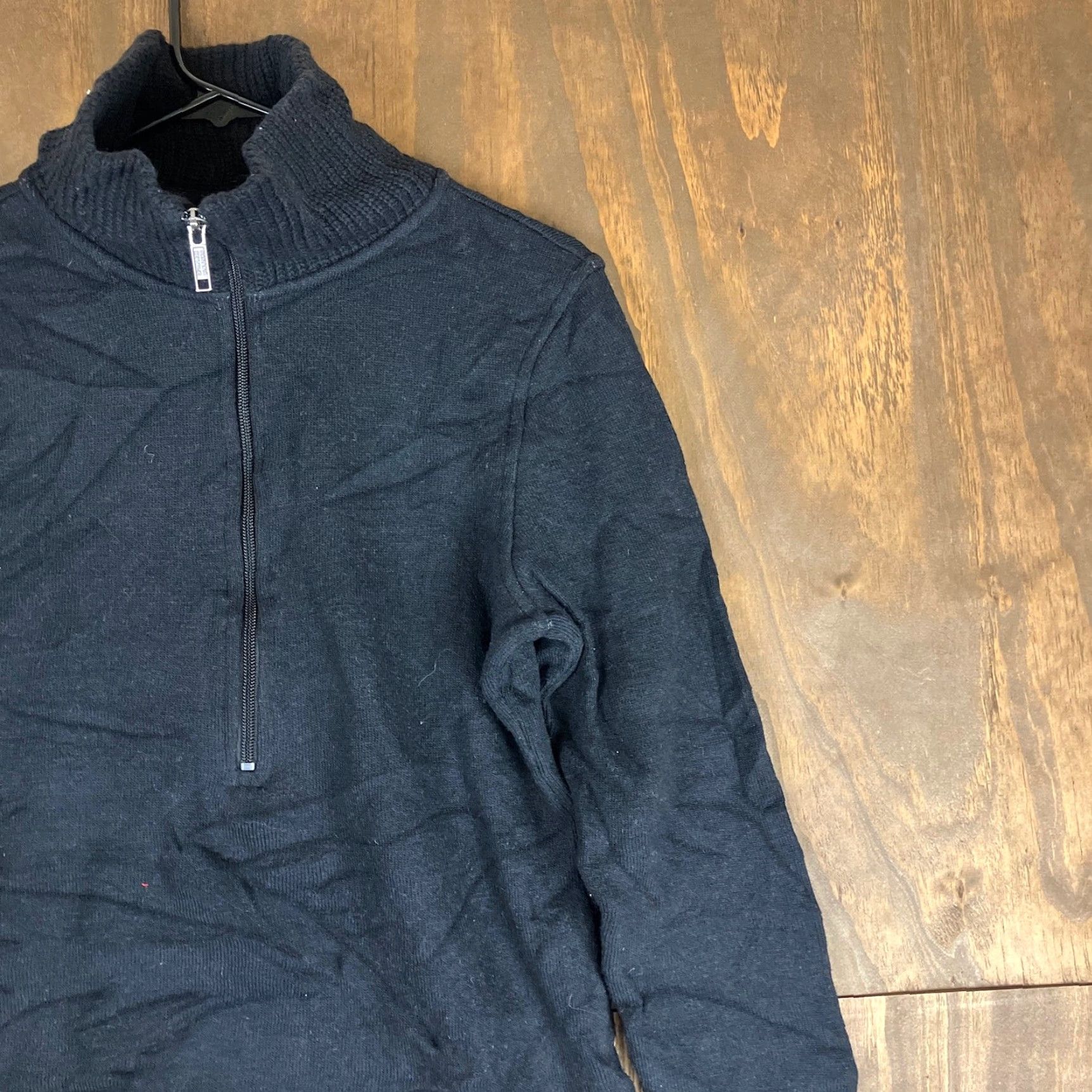 Banana Republic Banana Republic Mens Sweater Black 1/4 Zip Long Sleeve Knit Medium Wool Blend Shirt Pullover Womens? Size US M / EU 48-50 / 2 - 5 Thumbnail