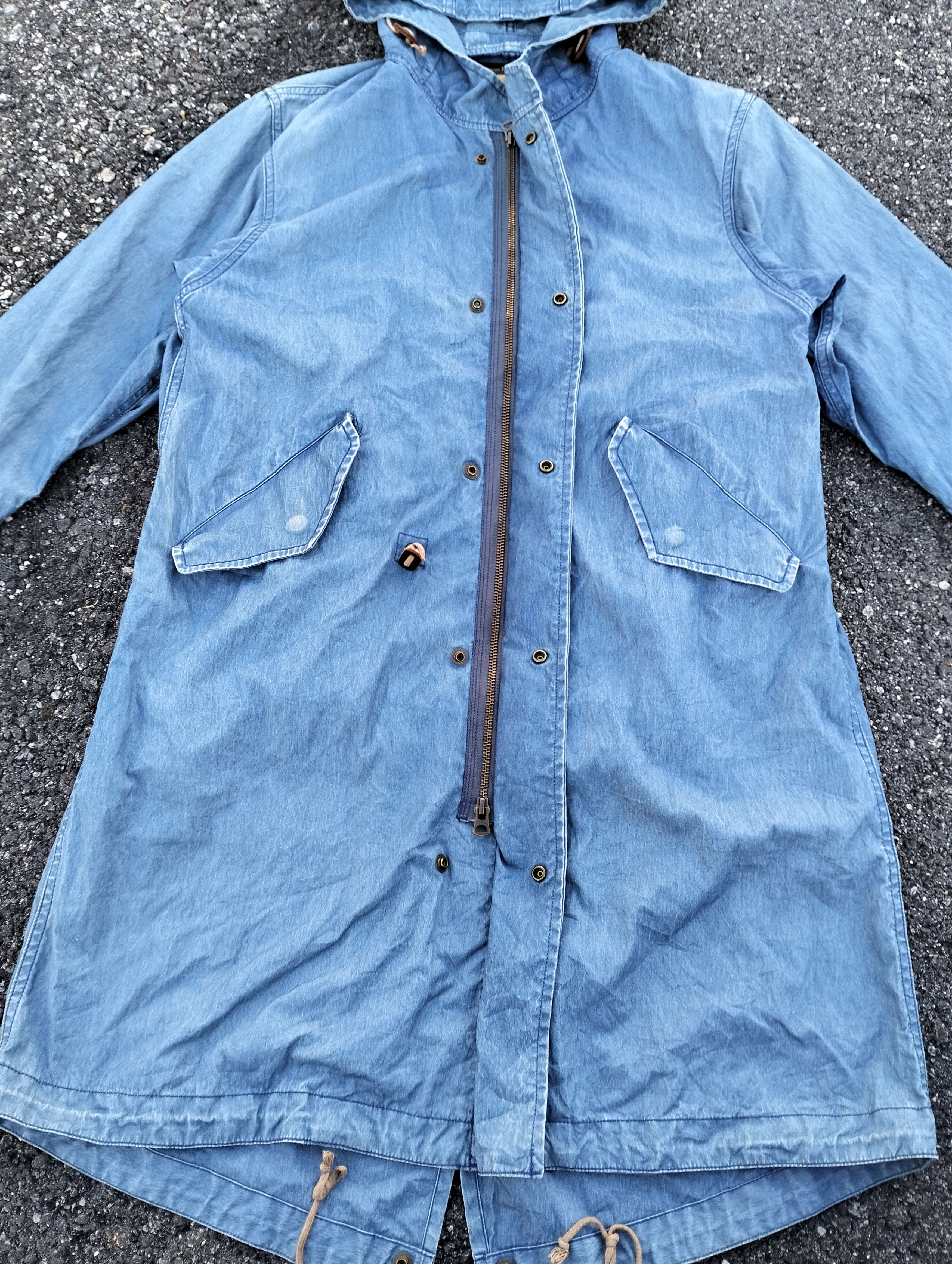 Freemans Sporting Club Vintage Freemans Sporting Club Soft DenimLong Jacket Hoodie Size US M / EU 48-50 / 2 - 4 Thumbnail