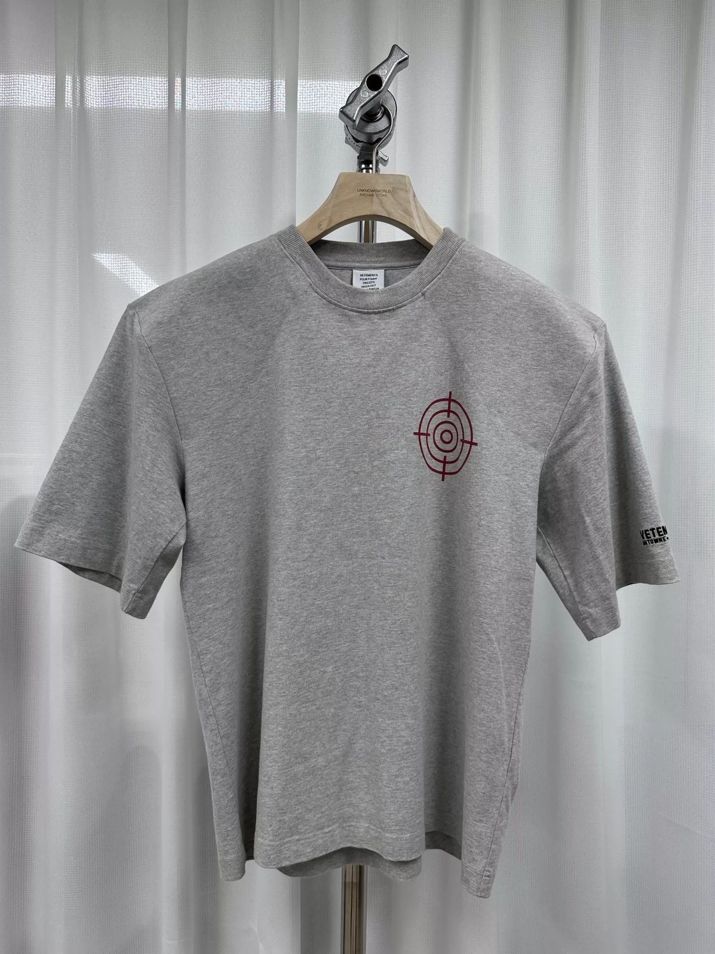 トップス VETEMENTS 19SS TARGET TEE M 2019SS VETEMENTS ヴェトモン TARGET TEE 半袖Tシャツ XS WHITE