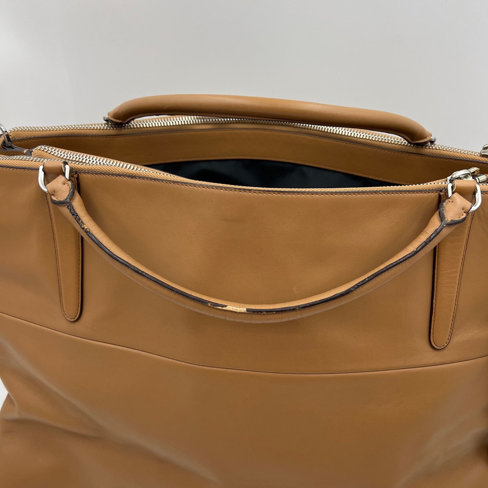 Coach Coach XL Borough Bag Camel Glove Tan Leather Handbag Purse Size ONE SIZE - 11 Thumbnail