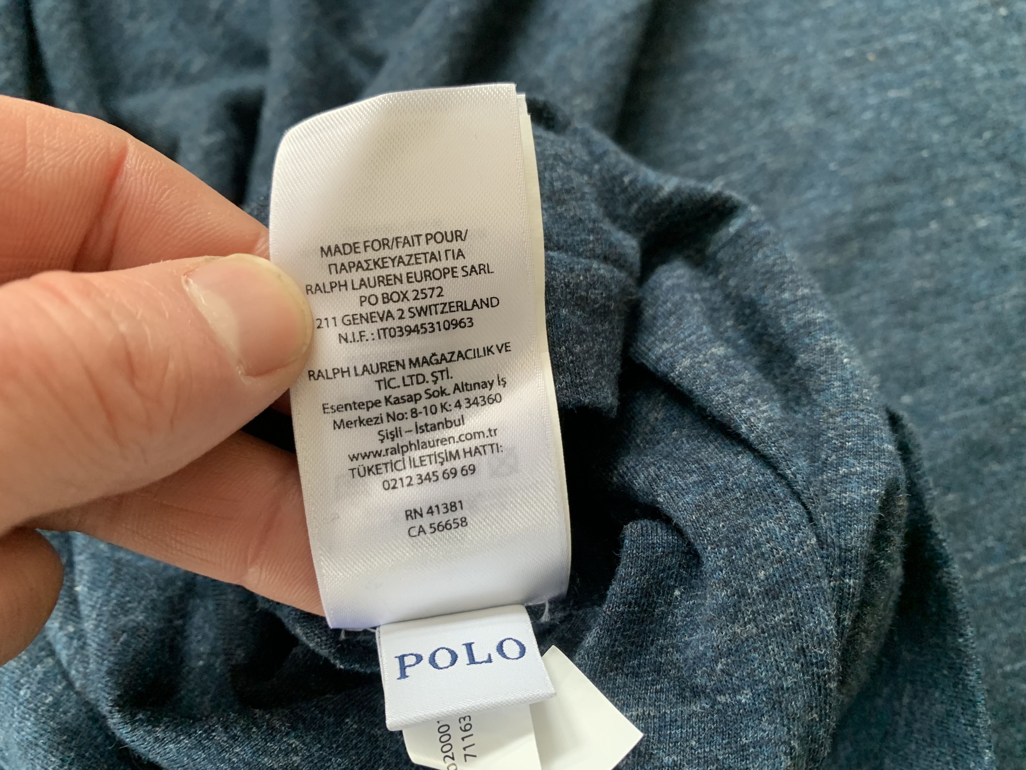 Polo Ralph Lauren Polo Ralph Lauren Blue Cotton T-Shirt Size US XXL / EU 58 / 5 - 8 Thumbnail