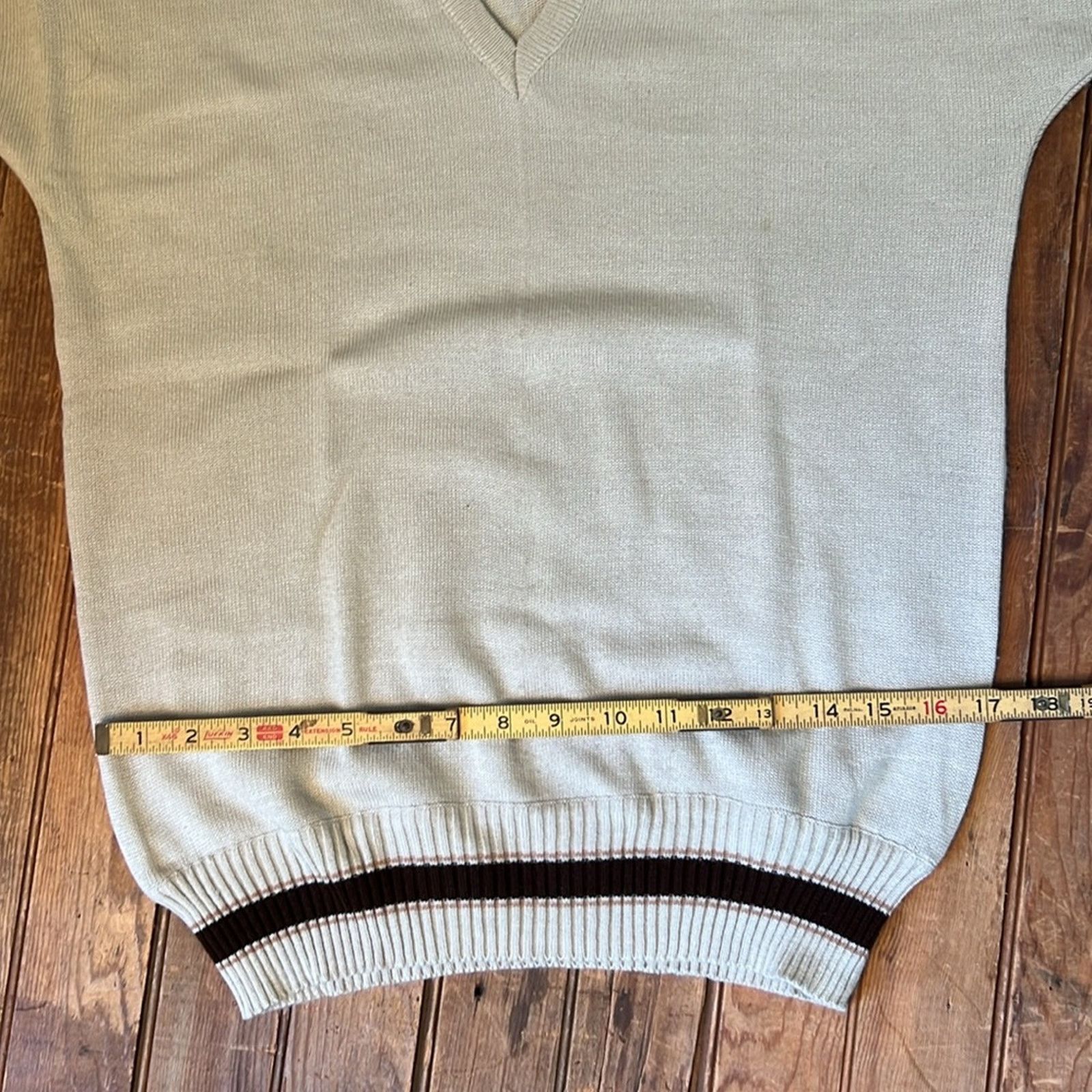 Other Vintage 1970s Erol V neck pull over sweater tan brown Size US S / EU 44-46 / 1 - 4 Thumbnail