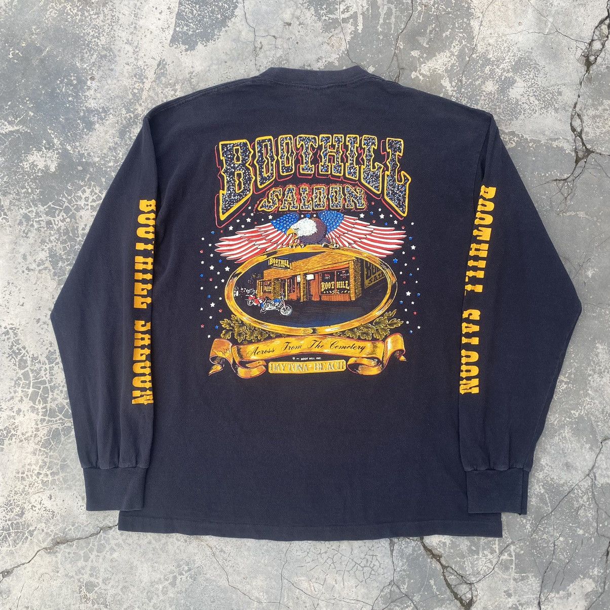 Harley Davidson 1980s Boothill Saloon America sleeve hits Size US M / EU 48-50 / 2 - 1 Thumbnail