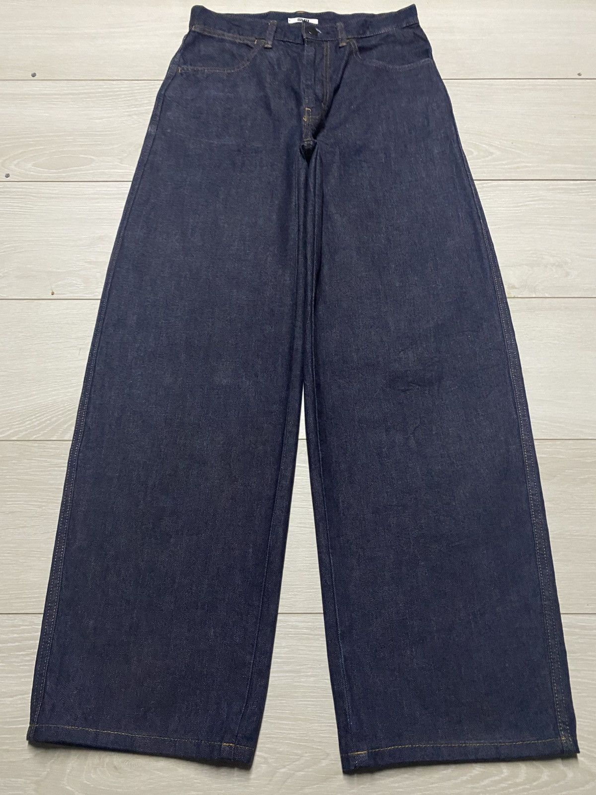 Engineered Garments × Uniqlo Vintage Uniqlo Blue Wash Super Baggy Wide Leg Jeans Size US 29 - 1 Thumbnail