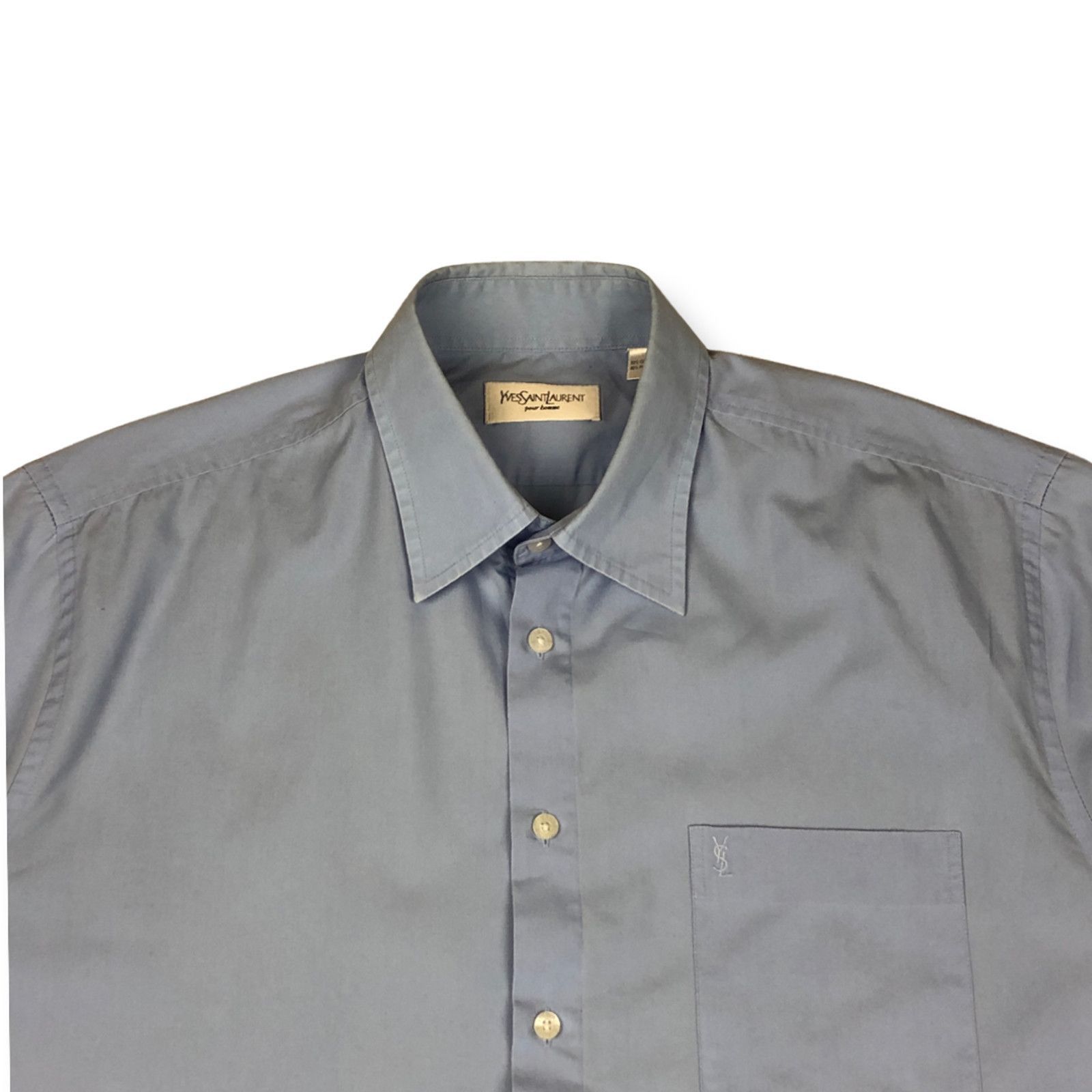 Yves Saint Laurent YSL Logo Shirt Size US L / EU 52-54 / 3 - 2 Thumbnail