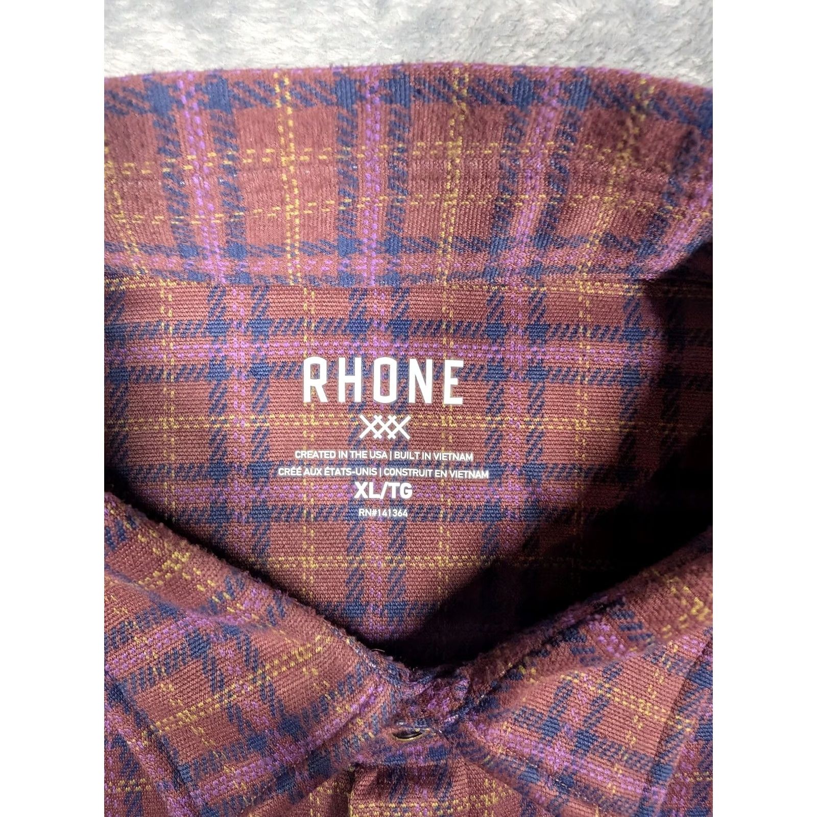 Rhone Rhone Shirt Mens XL Red Plaid Flannel Long Sleeve Button Up Casual Stretch Size US XL / EU 56 / 4 - 5 Thumbnail