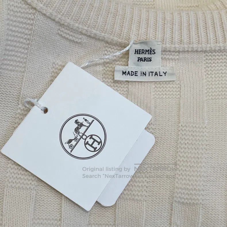 Hermes Hermes White 100% pure wool sweater Size XS / US 0-2 / IT 36-38 - 6 Thumbnail