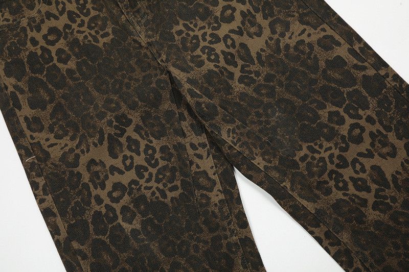 Vintage American retro men's loose leopard print jeans Size US 32 / EU 48 - 5 Thumbnail