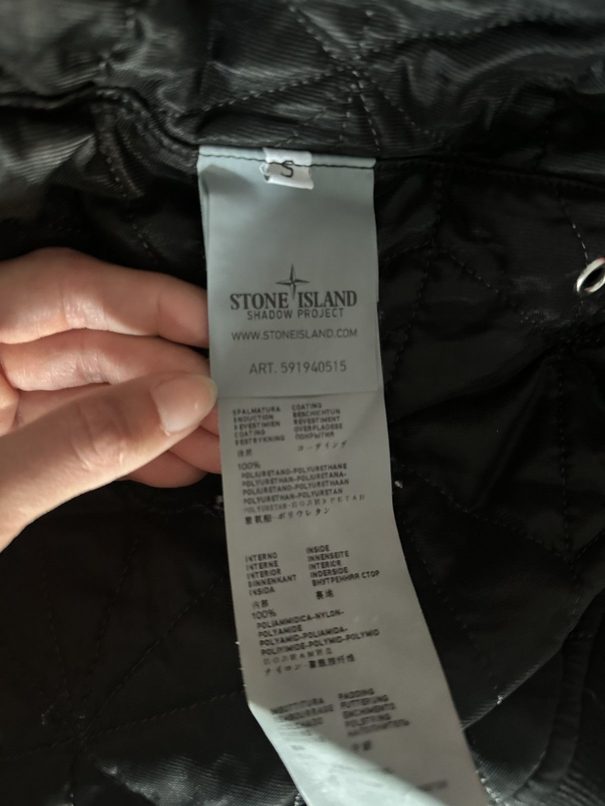 Errolson Hugh Stone Island Shadow Project Black Bomber Size US S / EU 44-46 / 1 - 14 Thumbnail