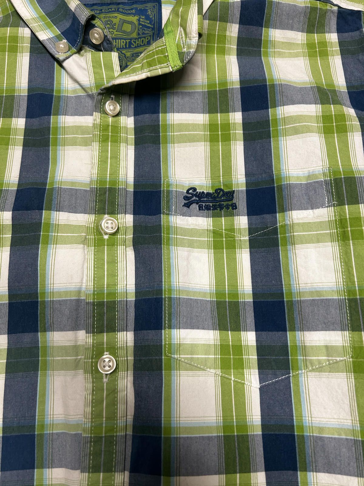 Superdry Superdry Green and Blue Check Shirt - Stylish Casual Wear Size US M / EU 48-50 / 2 - 3 Thumbnail