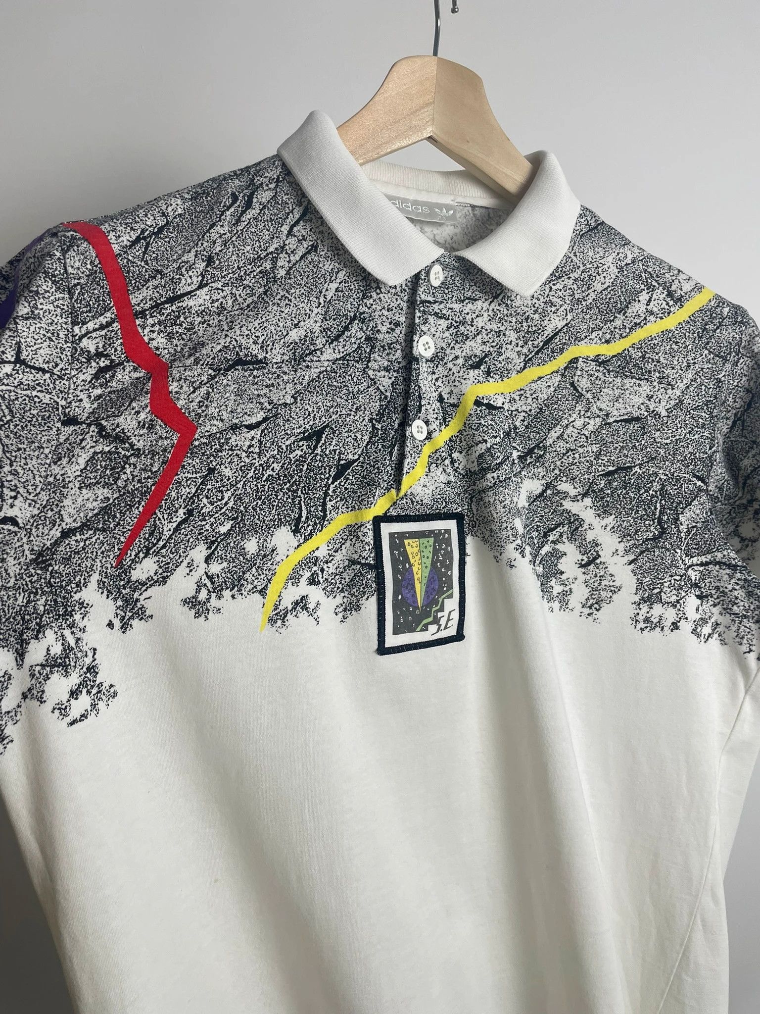 Adidas Vintage 80's Adidas Stefan Edberg Tennis Polo Shirt Size US M / EU 48-50 / 2 - 2 Thumbnail