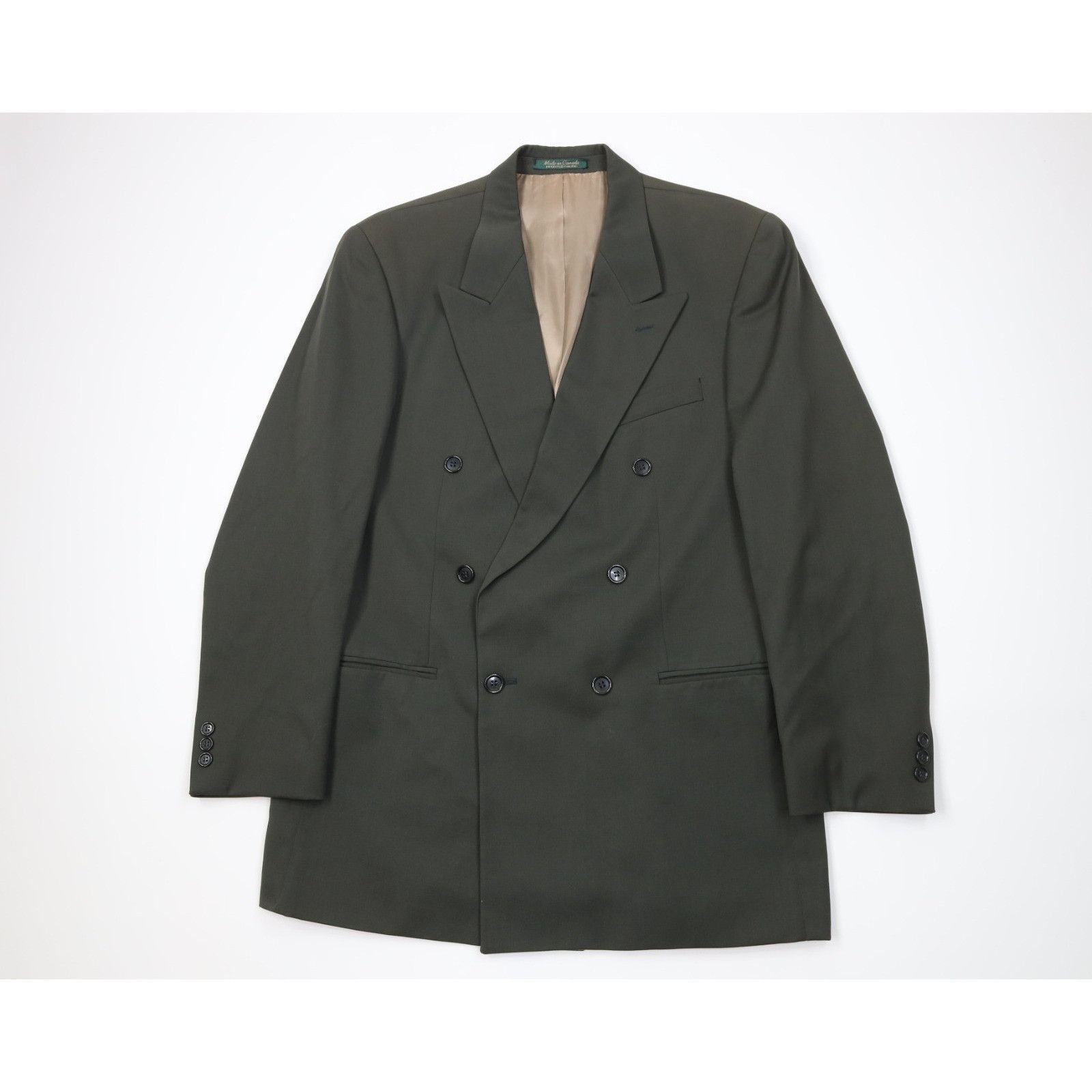 Vintage Vintage 80s 90s Wool 2 Piece Double Breasted Suit Size 42L - 2 Thumbnail