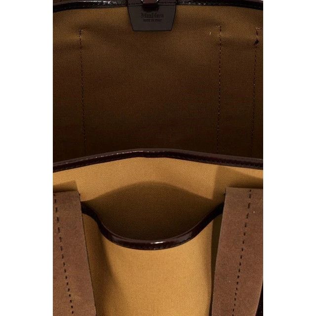 Max Mara MAX MARA Garden Brown Cotton Tote Bag New Size ONE SIZE - 4 Thumbnail