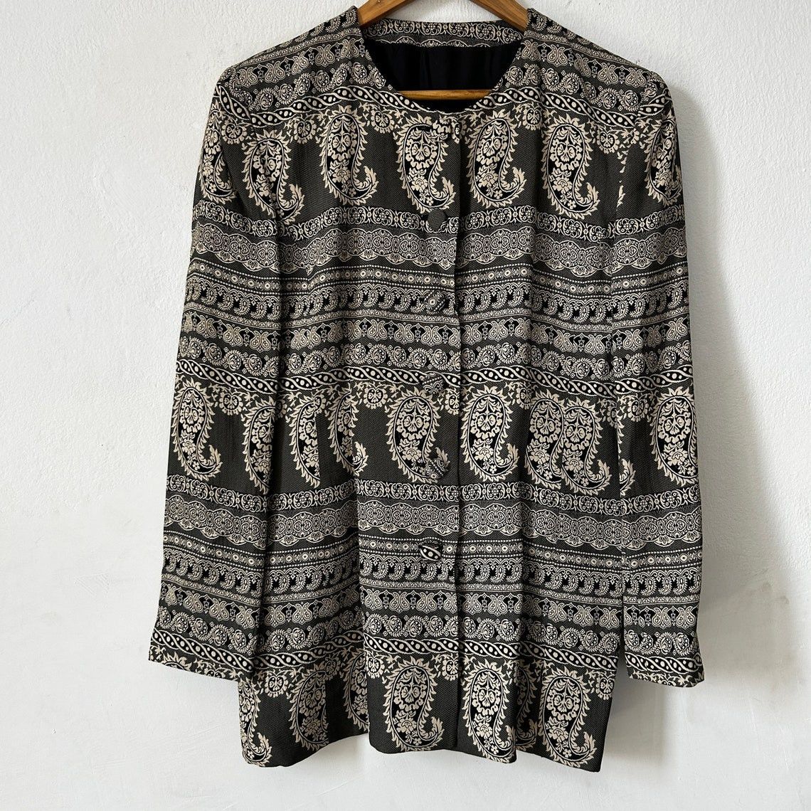 Vintage Vintage 90s Paisley Blazer Size M / US 6-8 / IT 42-44 - 8 Thumbnail