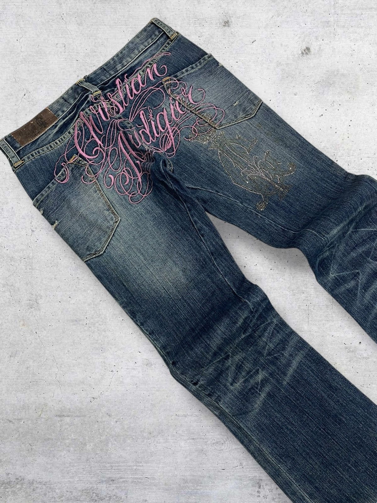 Christian Audigier VINTAGE FLARE AFFLICTION EMBROIDERED CHRISTIAN AUDIGER DENIM Size US 30 / EU 46 - 5 Thumbnail
