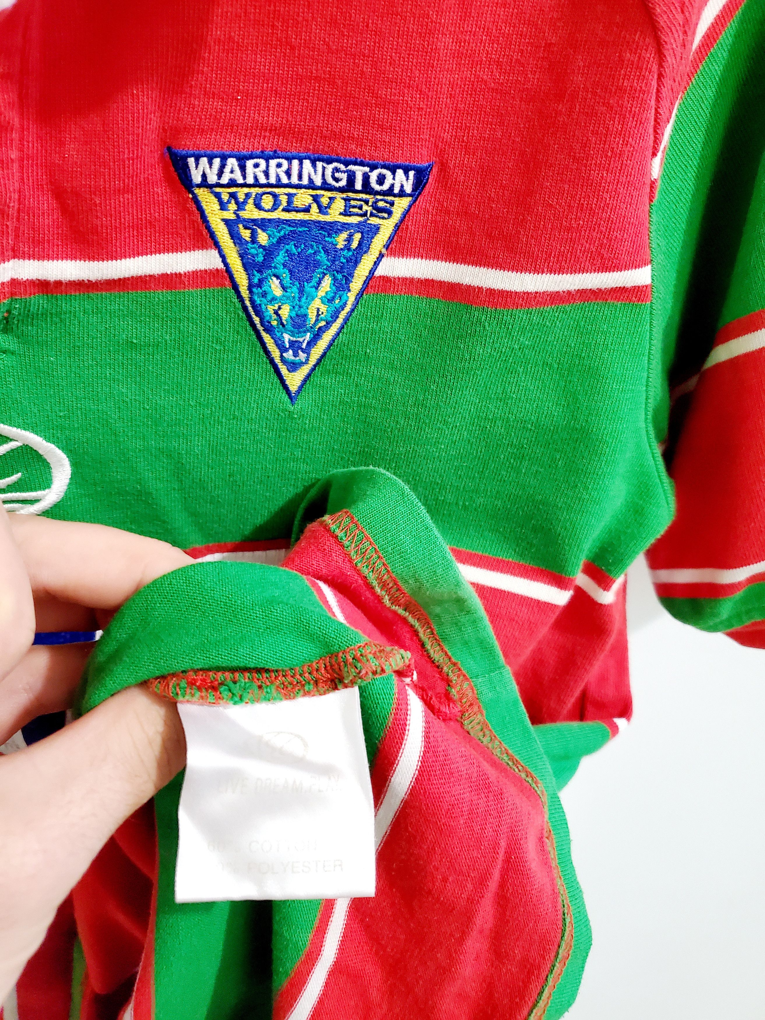 Canterbury of New Zealand × Vintage Warrington Wolves Away Wembley Rugby League Shirt size S Size US S / EU 44-46 / 1 - 5 Thumbnail